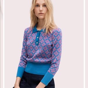 NWT Kate spade floral spade polo